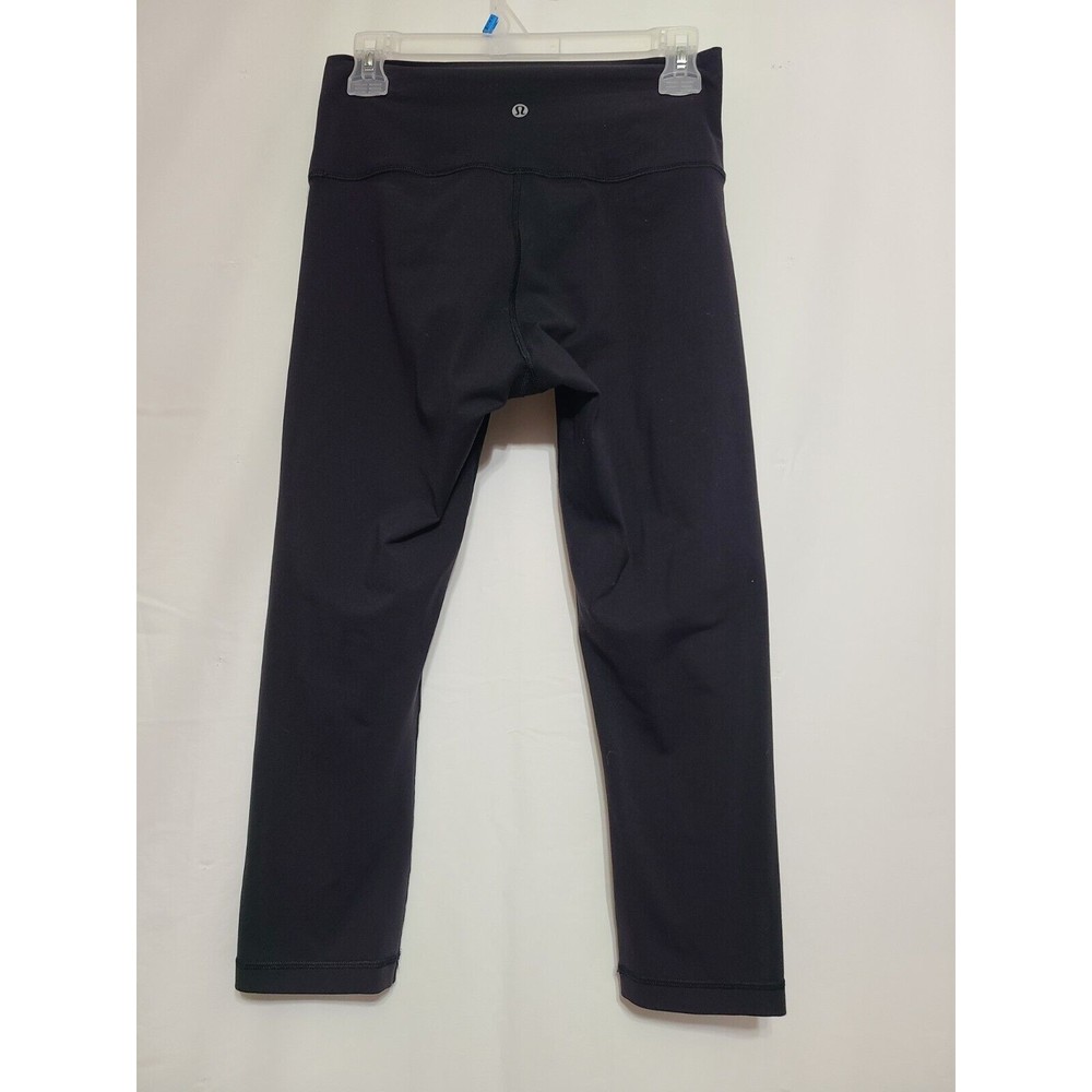 Lululemon Pants Womens 8 .Black Strength High Rise Crop Leggings Yoga